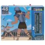 Biztonságos vásárlás Dávid és Góliát 48 db-os padló puzzle 60×90 cm