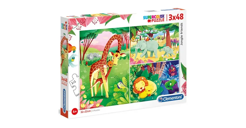 Dzsungel barátok Supercolor 3 az 1-ben puzzle 3×48 db-os – Clementoni Végkiárusítás