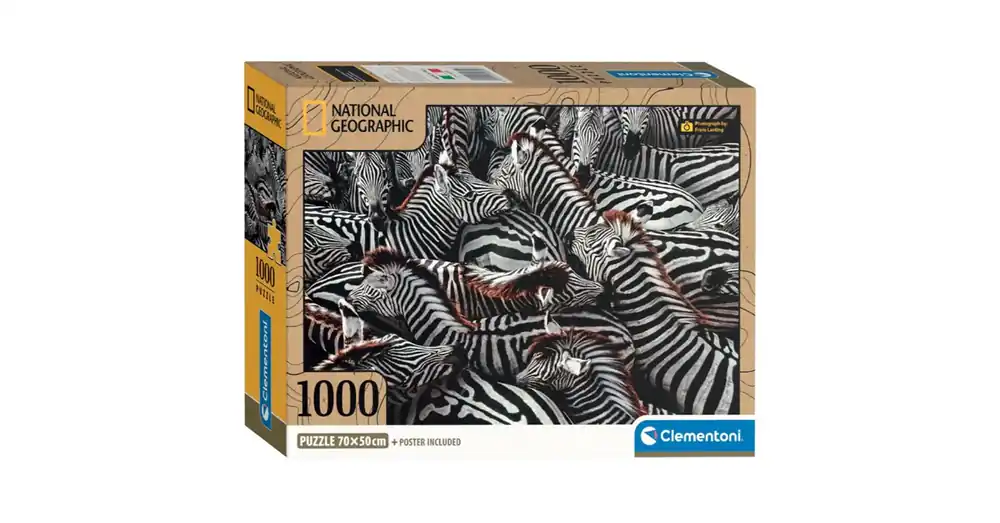 National Geographic – Zebrák 1000 db-os puzzle – Clementoni Korlátozott ajánlat