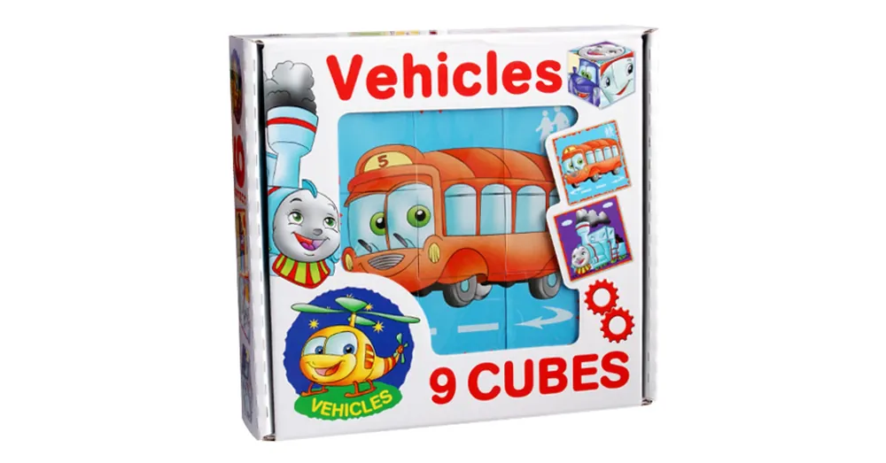 Bestseller Járműves mesekocka 9 db-os
