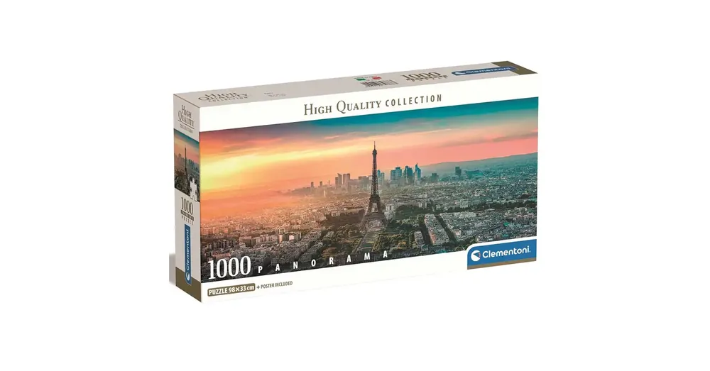 Akció Párizs, Franciaország 1000 db-os panoráma puzzle 98×33 cm – Clementoni