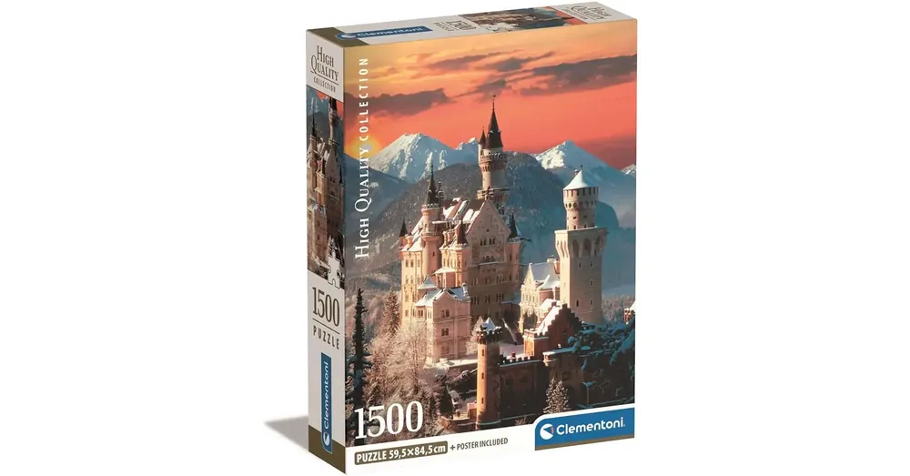 Legnépszerűbb Neuschwastein kastély 1500 db-os HQC puzzle 59,5×84,5 cm – Clementoni
