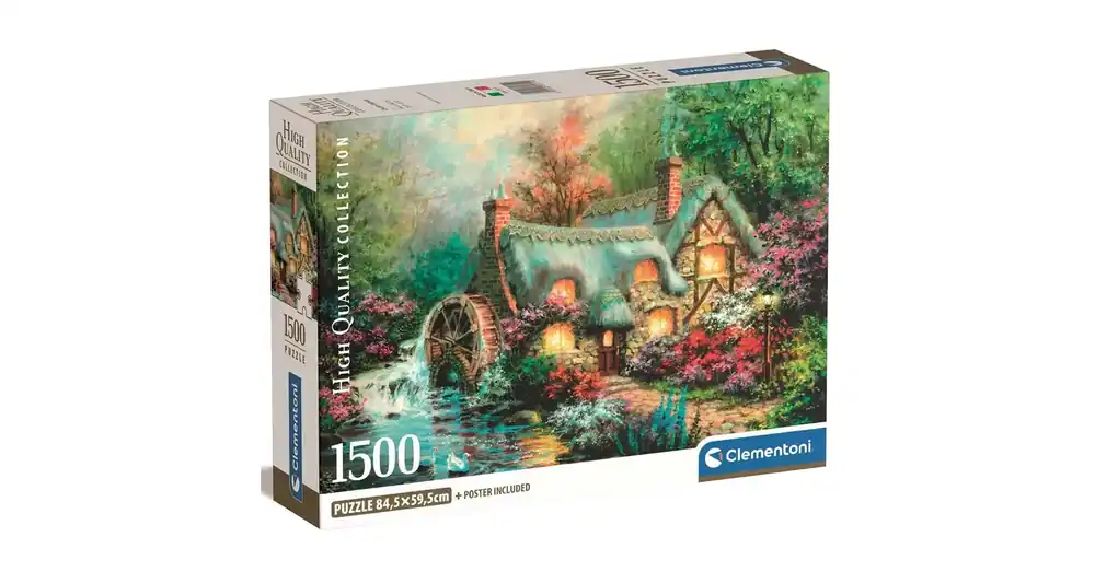 Azonnali szállítás Erdei faház 1500 db-os HQC puzzle 84,5×59,5 cm – Clementoni