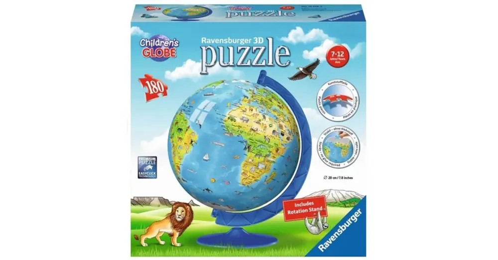 Földgömb puzzle a világ állataival 180 db-os – Ravensburger Árengedmény