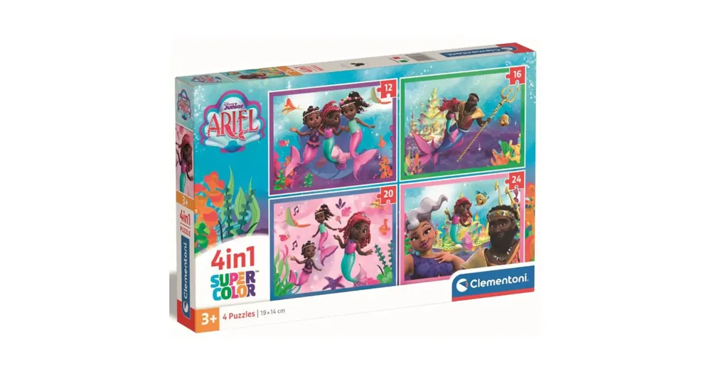 Ariel a kis hableány 4 az 1-ben 12, 16, 20 és 24 db-os puzzle – Clementoni Kedvezmény