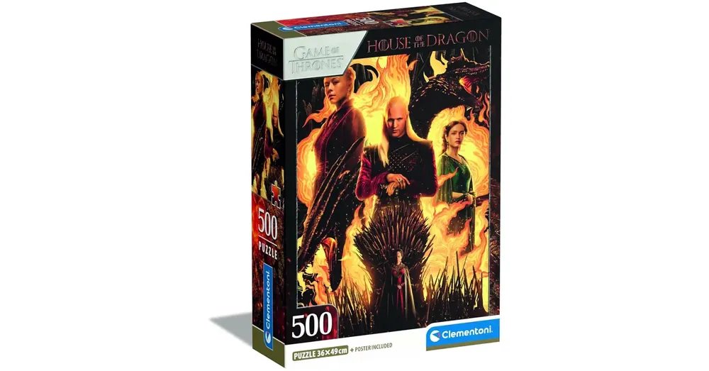 Olcsó Trónok harca Sárkányok háza 500 db-os puzzle – Clementoni