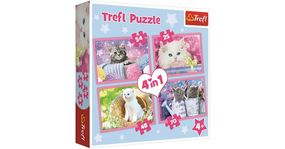 Vicces cicák 4 az 1-ben 70–54–48–35 db-os puzzle – Trefl Korlátozott ajánlat