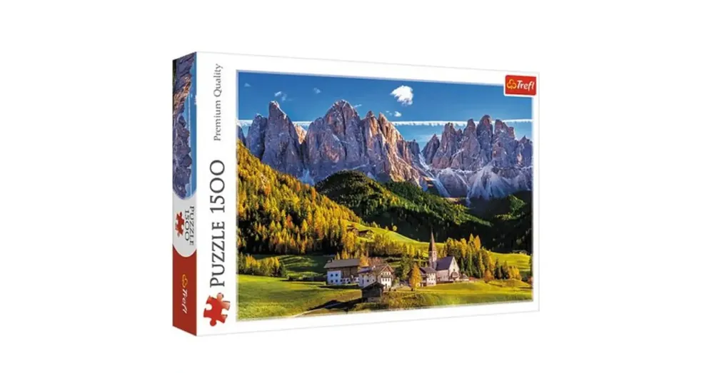 Val di Funes völgy, Dolomitok – Olaszország 1500 db-os puzzle -Trefl Ne maradj le
