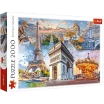 A legfontosabb látnivalók Párizsban, Franciaország 2000 db-os puzzle – Trefl Különleges ajánlat