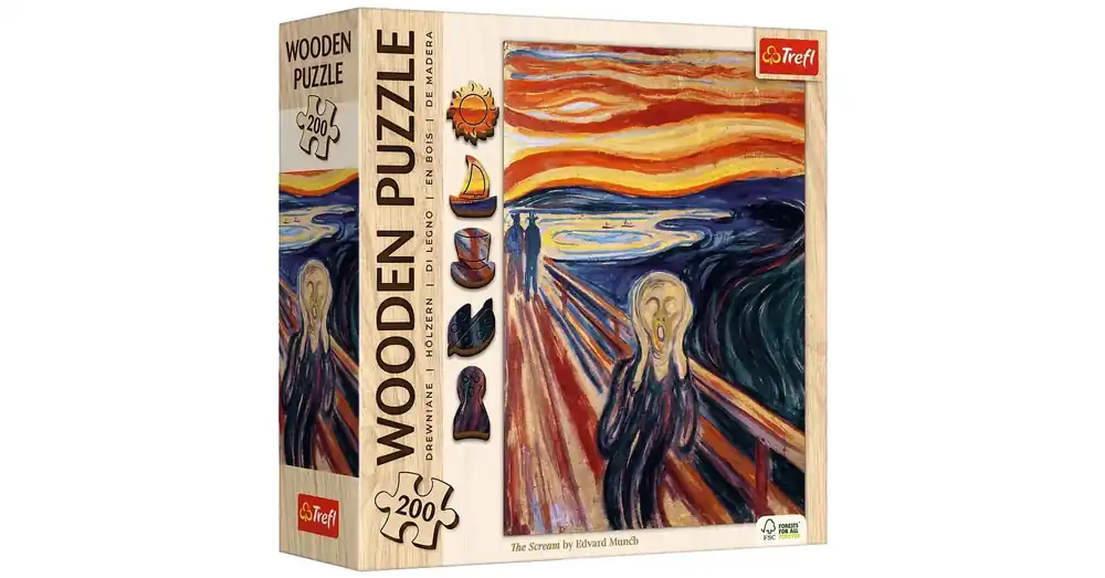 Edvard Munch A sikoly 200 db-os fa puzzle – Trefl Árcsökkenés