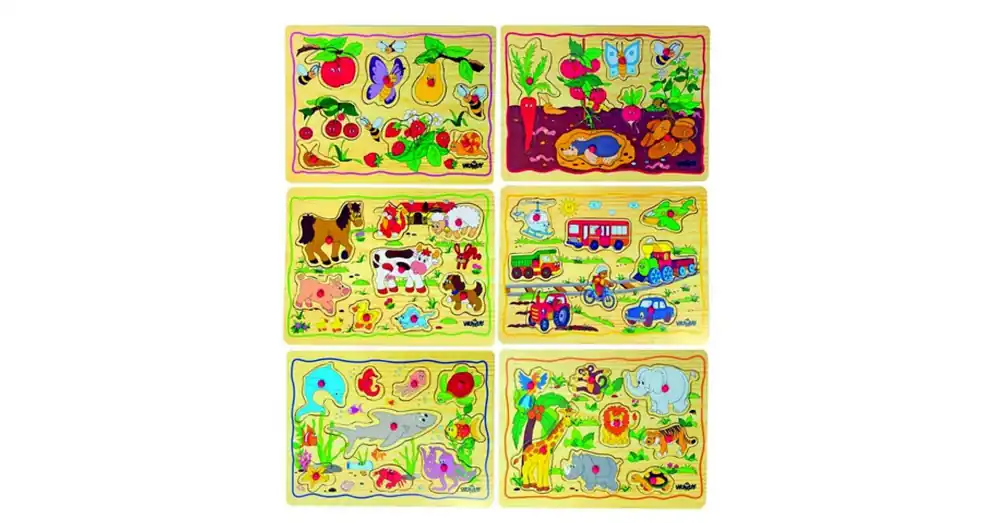 Kiárusítás Fa puzzle fogást segítő szegeccsel ellátva – Woodyland
