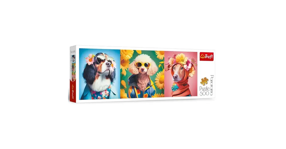 Kutya divatbemutató panoráma puzzle 500 db-os – Trefl Alacsony ár