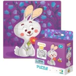 Árcsökkenés Nyuszis 16 db-os puzzle és színező