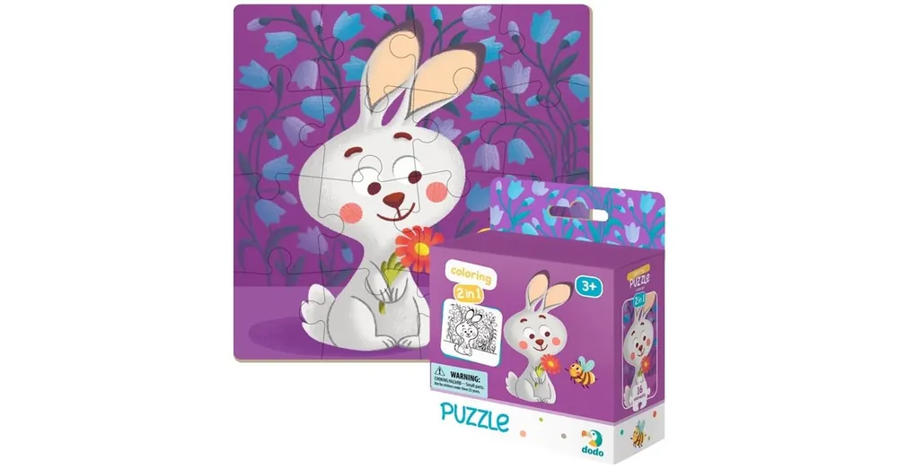 Árcsökkenés Nyuszis 16 db-os puzzle és színező