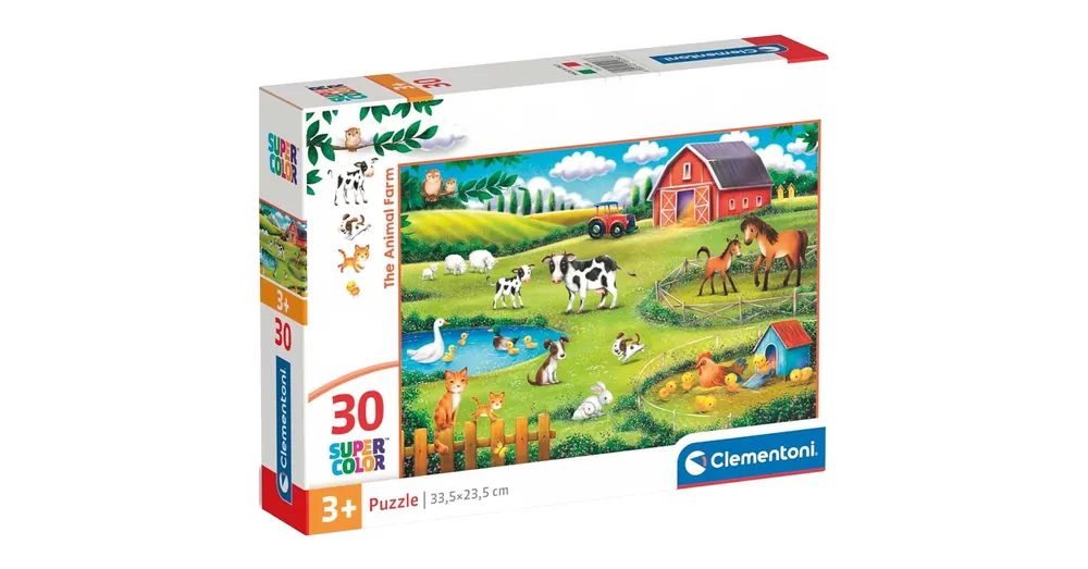 Az állatfarm 30 db-os Supercolor puzzle – Clementoni Exkluzív ajánlat