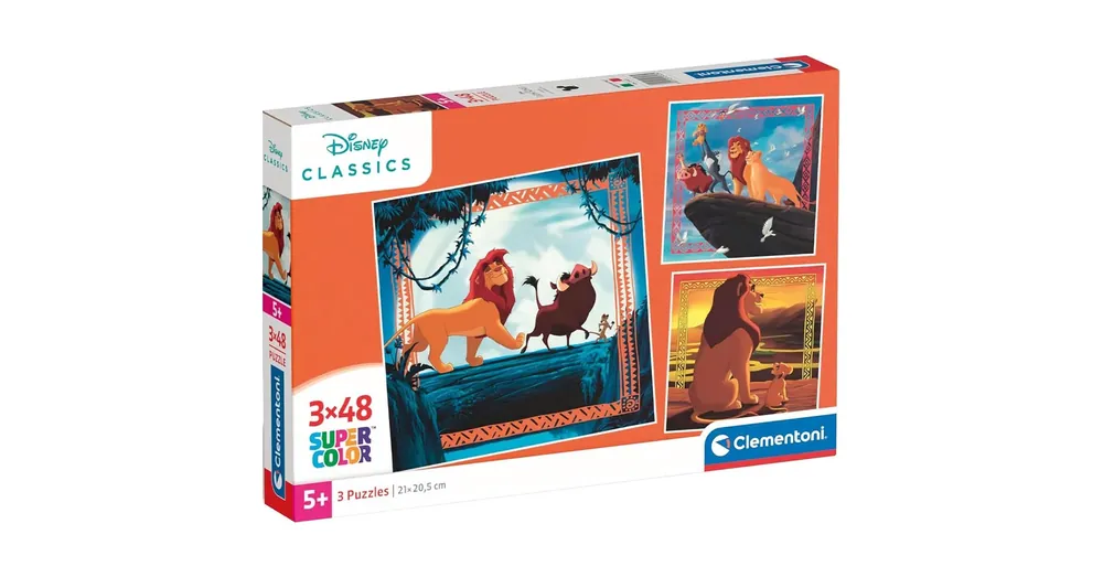 Olcsóbb Oroszlánykirály 3×48 db-os Supercolor puzzle – Clementoni