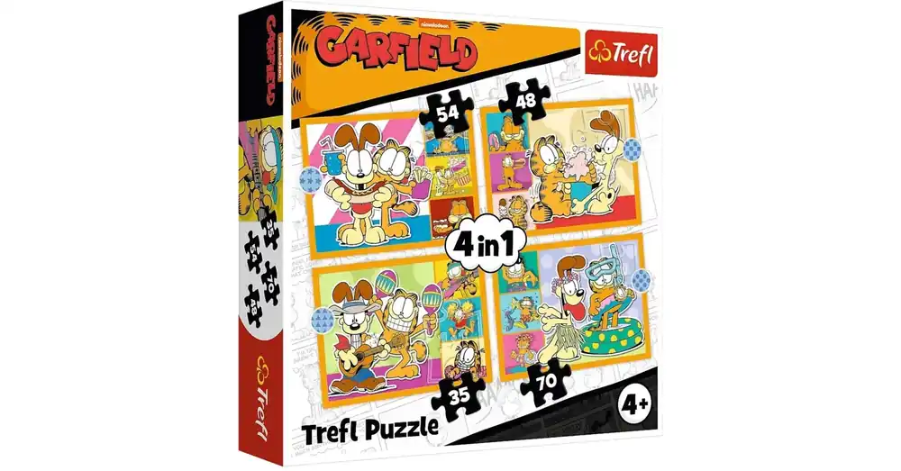 Végkiárusítás Garfield történetei 4az1-ben puzzle szett – Trefl