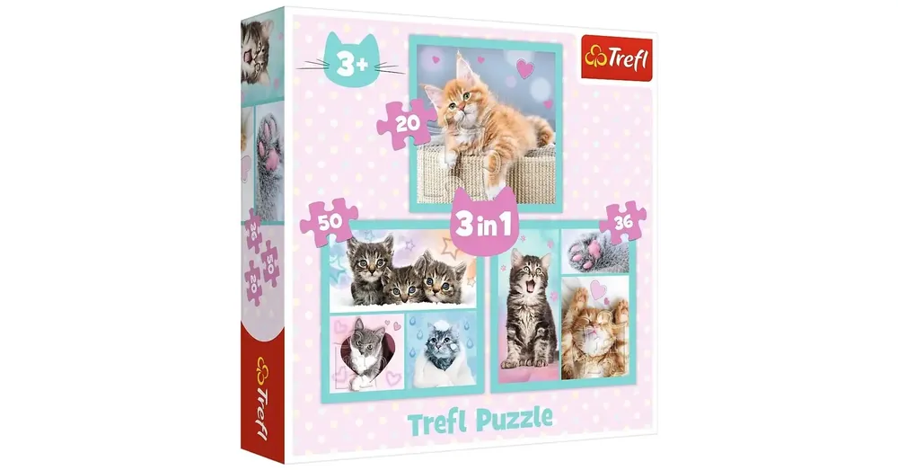 Édes cicusok 3 az 1-ben puzzle – Trefl Vásárlói kedvenc