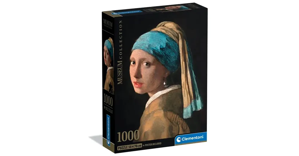 Exkluzív ajánlat Museum Collection Johannes Vermeer – Leány gyöngy fülbevalóval 1000 db-os puzzle poszterrel – Clementoni