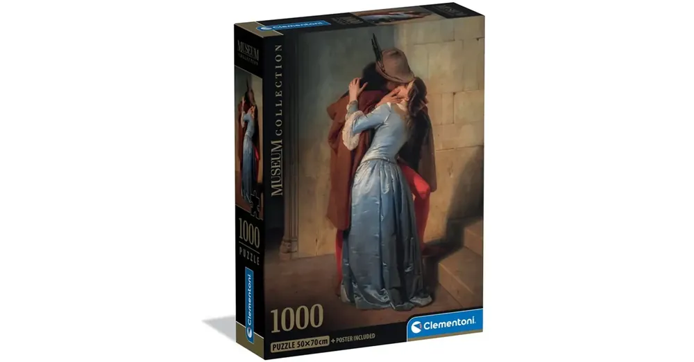 Expressz szállítás Museum Collection Hayez – A csók HQC 1000 db-os puzzle poszterrel – Clementoni