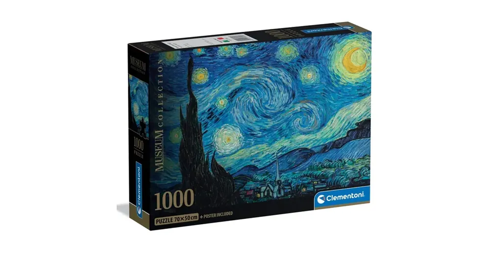 Museum Collection Van Gogh – A csillagos éj HQC 1000 db-os puzzle poszterrel – Clementoni Kedvezmény