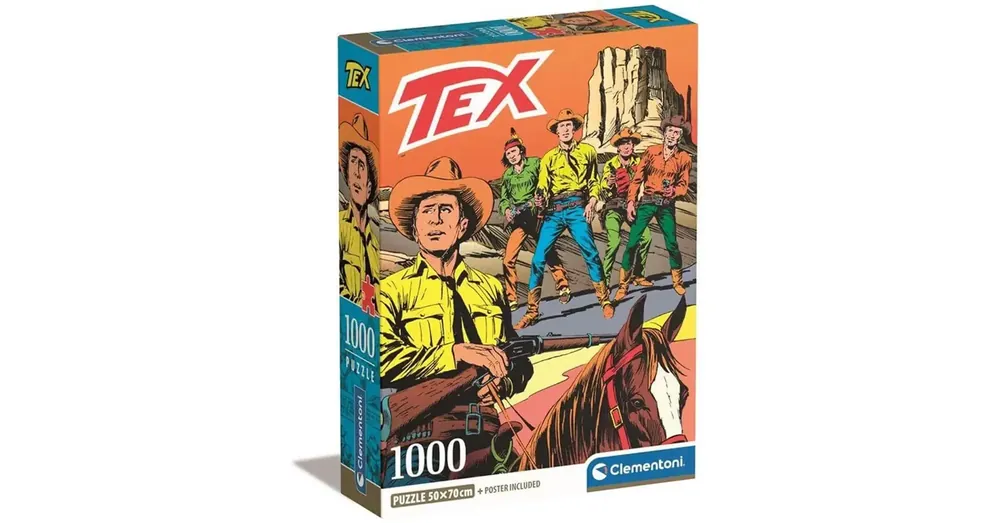 Tex 2 képregényes HQC 1000 db-os puzzle poszterrel – Clementoni Expressz kézbesítés