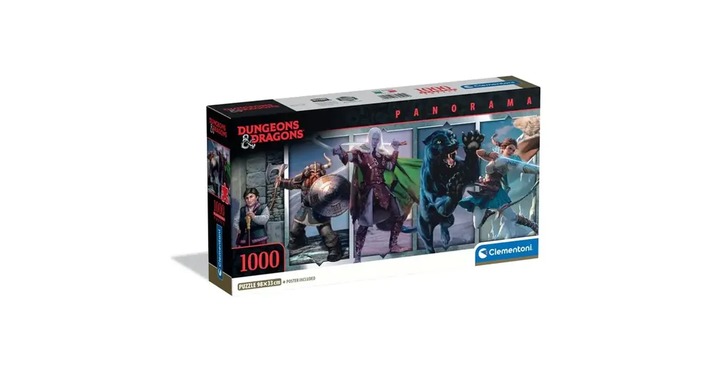 Vásárlói kedvenc Dungeons Dragons 1000 db-os panoráma puzzle poszterrel – Clementoni