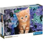 Vörös cica a virágok között 500 db-os HQC kompakt puzzle – Clementoni Alacsony ár