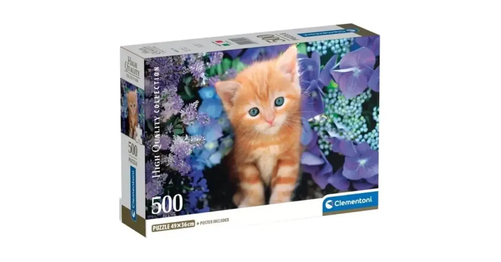 Vörös cica a virágok között 500 db-os HQC kompakt puzzle – Clementoni Alacsony ár