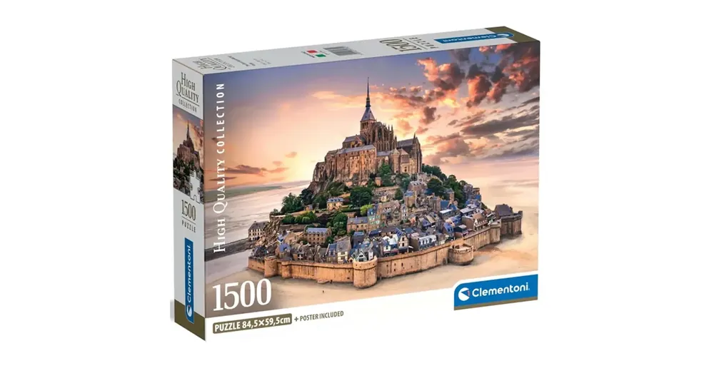 Mont Saint-Michel a naplementében 1500 db-os HQC kompakt puzzle – Clementoni Szuper akció