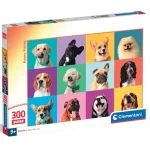 Vidám kutyapofik 300 db-os puzzle – Clementoni Expressz szállítás