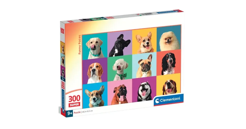 Vidám kutyapofik 300 db-os puzzle – Clementoni Expressz szállítás