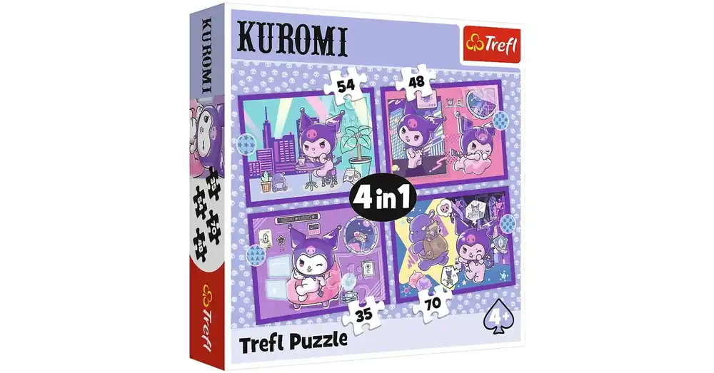 Bestseller Kuromi napjai 4 az 1-ben puzzle – Trefl