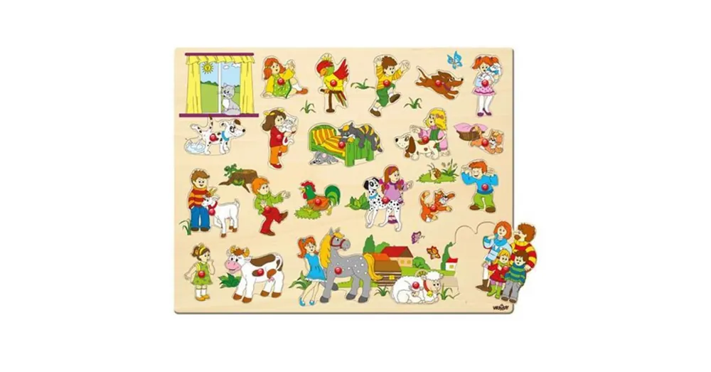 Nagy fa forma-puzzle fogantyúval – Woodyland Népszerű