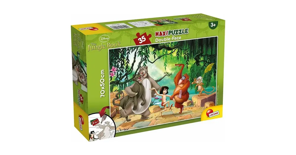 A Dzungel könyve 2 az 1-ben 35 db-os maxi puzzle és színező 70×50 cm – Lisciani Csak ma