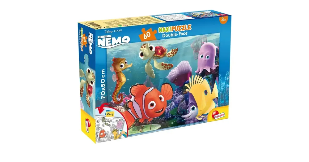 Kedvezményes ár Nemo nyomában 2 az 1-ben 60 db-os maxi puzzle és színező 70×50 cm – Lisciani