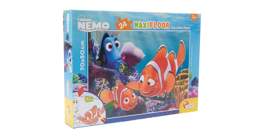 Biztonságos fizetés Némó nyomában 2 az 1-ben maxi 24 db-os puzzle és színező 70×50 cm – Lisciani