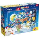 Kedvezményes ár Kacsamesék Donald az űrben 2 az 1-ben 108 db-os puzzle és színező 70×50 cm – Lisciani