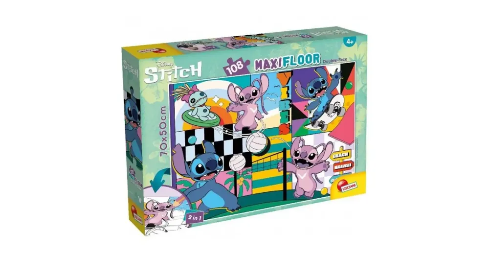 Akció Stitch 2 az 1-ben 108 db-os puzzle és színező 70×50 cm – Lisciani