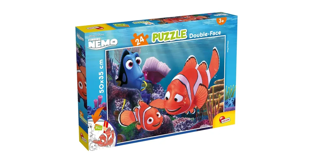 Némó nyomában 2 az 1-ben 24 db-os puzzle és színező 50×35 cm – Lisciani Vásárlói kedvenc