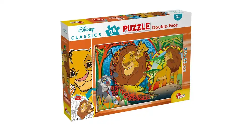 Oroszlánkirály 2 az 1-ben 24 db-os puzzle és színező 50×35 cm – Lisciani Gyors szállítás