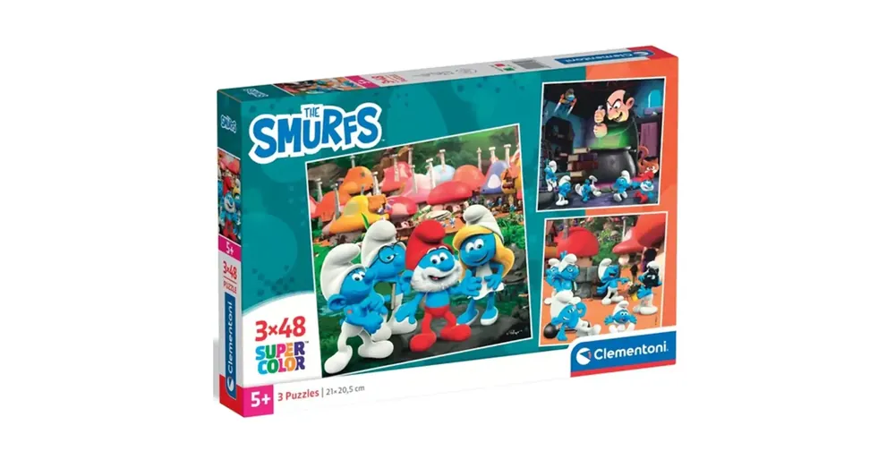 Hupikék törpikék kalandjai 3×48 db-os supercolor puzzle – Clementoni Gyors szállítás
