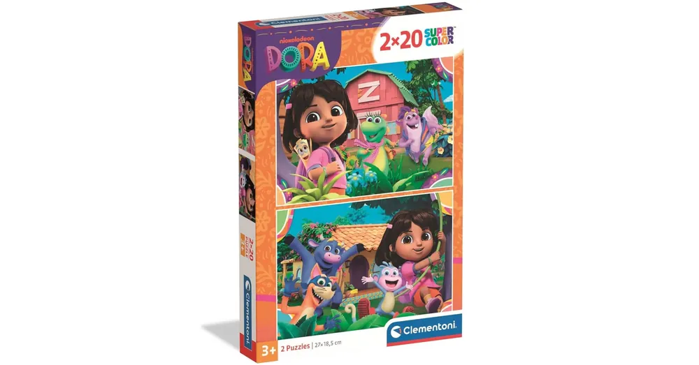 Legkelendőbb Dóra a felfedező 2×20 db-os Supercolor puzzle – Clementoni