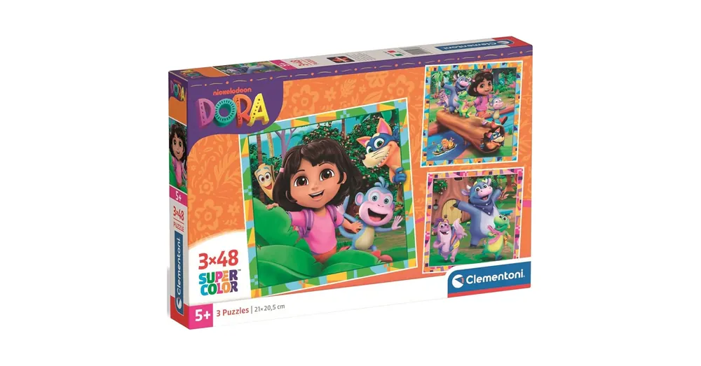 Dóra a felfedező 3×48 db-os Supercolor puzzle – Clementoni Prémium