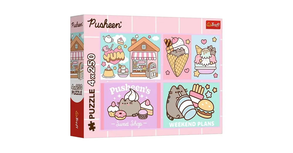 Biztonságos fizetés Ismerd meg Pusheen cicát 4×250 db-os puzzle – Trefl