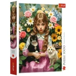 Vedd meg online Lány cicákkal 1000 db-os puzzle – Trefl