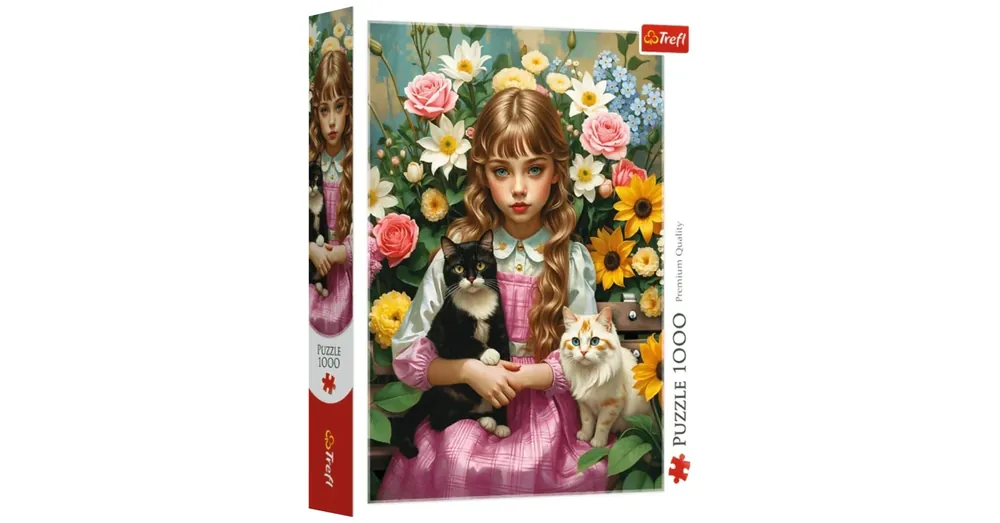 Vedd meg online Lány cicákkal 1000 db-os puzzle – Trefl