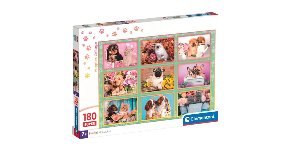 Akciós ár Kutya- és cicakölykök Super puzzle 180 db-os – Clementoni