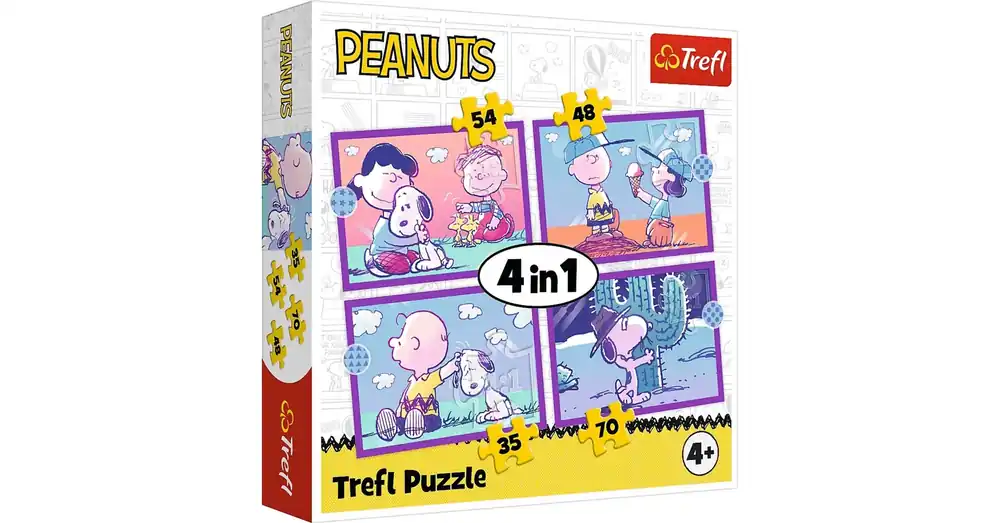 Peanuts Snoopy kutya napja 4 az 1-ben puzzle 35–48–54–70 db-os – Trefl Vásárlói kedvenc