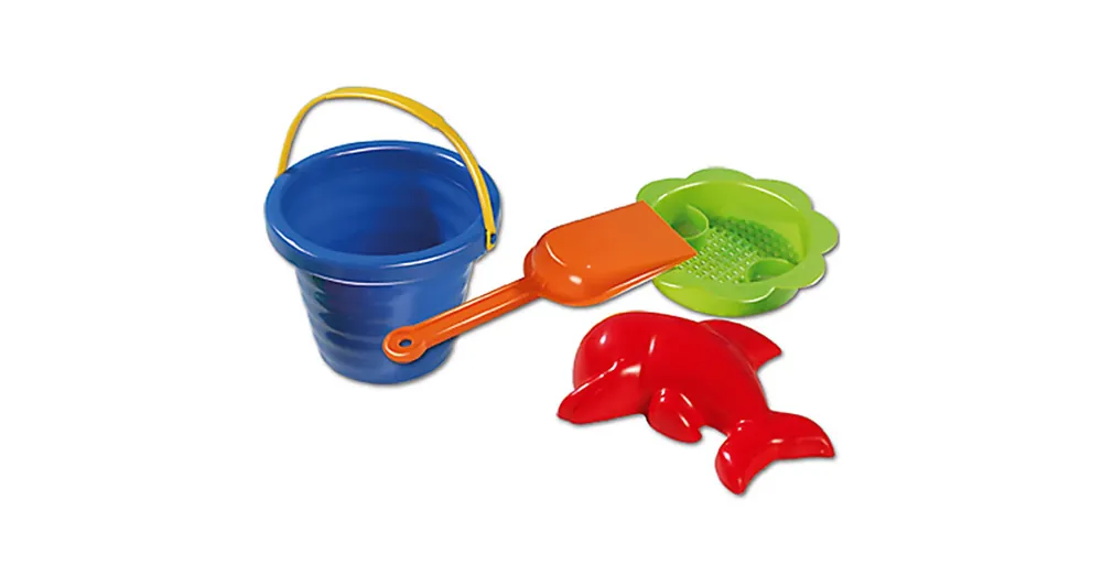 Homokozó szett hullámos vödörrel 4 részes – D-Toys Expressz kézbesítés